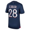 Maillot de Supporter Paris Saint-Germain 2023-24 C. Soler 28 Domicile Pour Homme